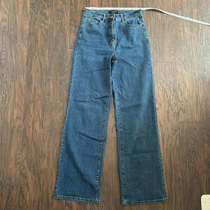 Long Tall Sally High Rise Wide Leg Jeans, 30 Tall